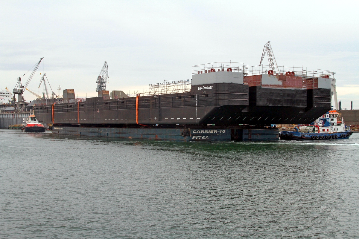 The hull of BoDo Constructor launched