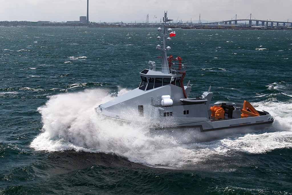 Renderization of the new tug for Polish Navy