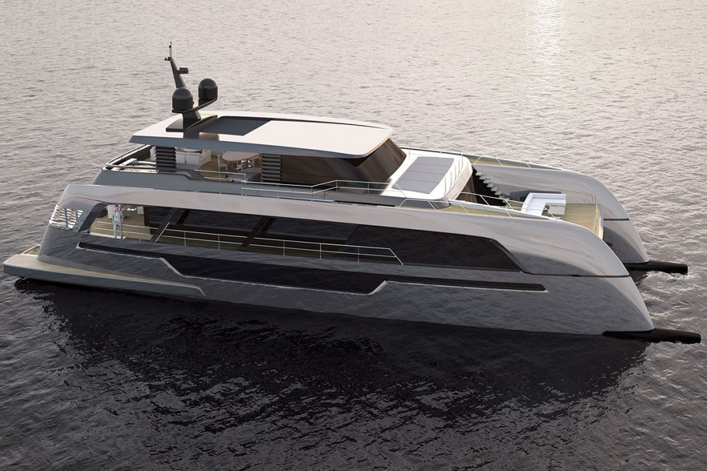 120 Sunreef Power catamaran motor yacht design concept rendering