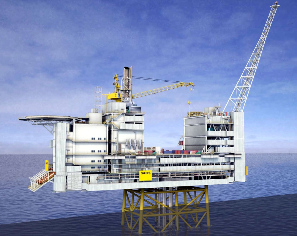A computer rendering of Gina Krog offshore platform. Illustr. PGNiG Upstream Int. AS