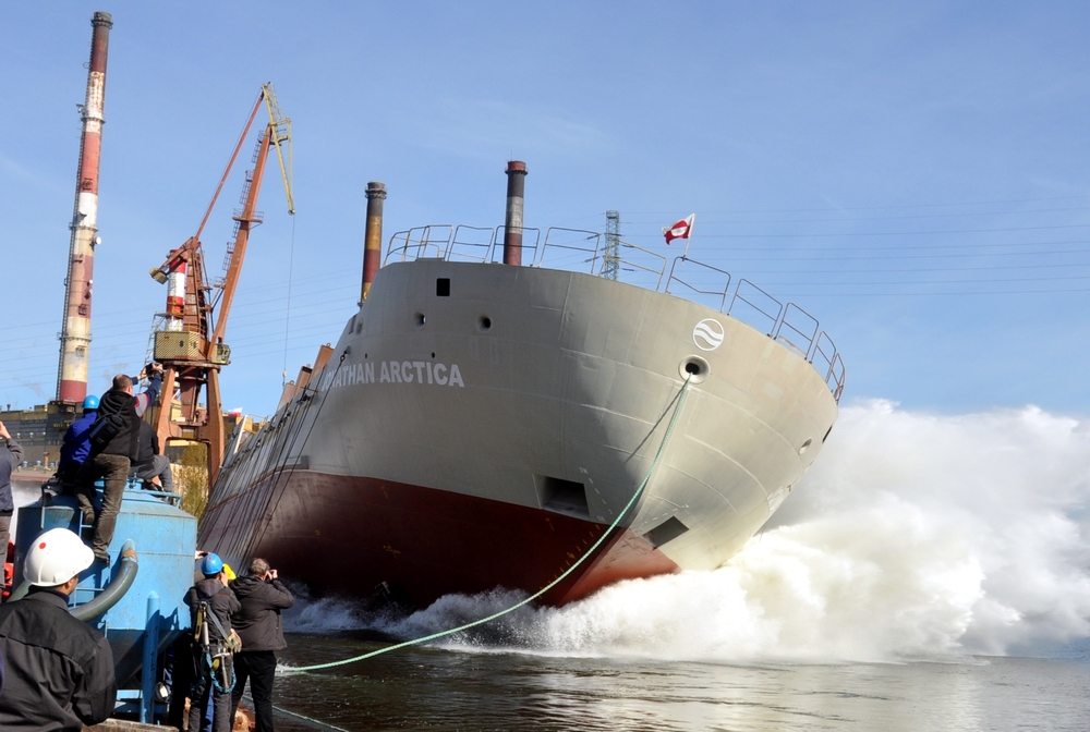 A 108 TEU vessel tbn Jonathan Arctica was launched on April 22, 2015. Photo: Grzegorz Landowski