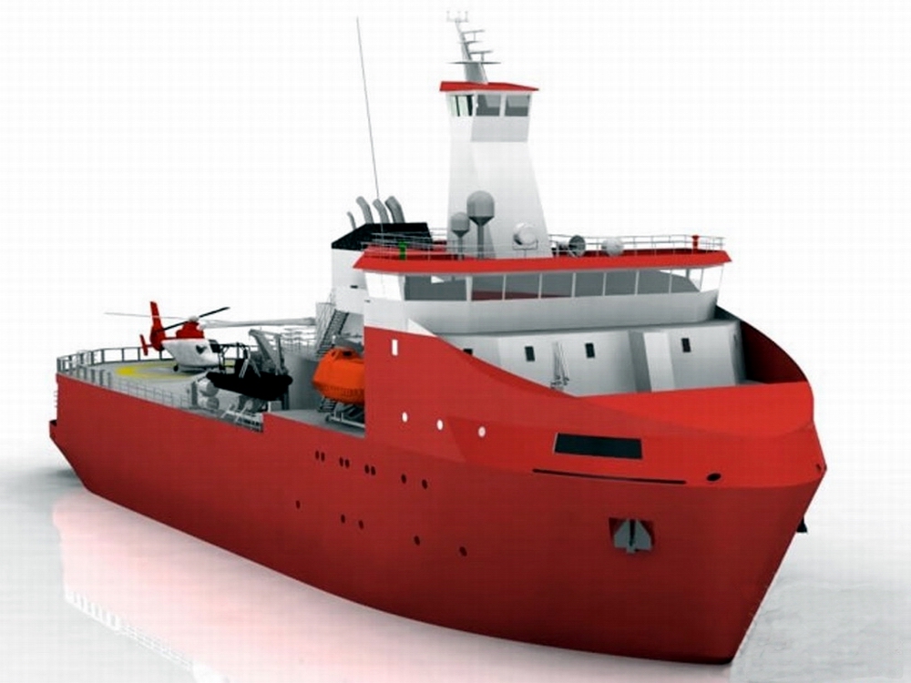 A computer rendering of a logistic polar vessel ordered at Piriou.