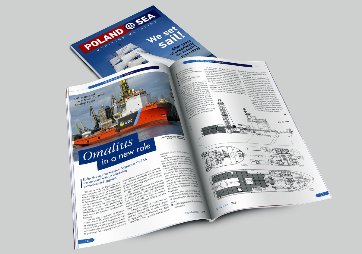 Poland@SEA magazine covers wide range of topics related to the maritime industries.