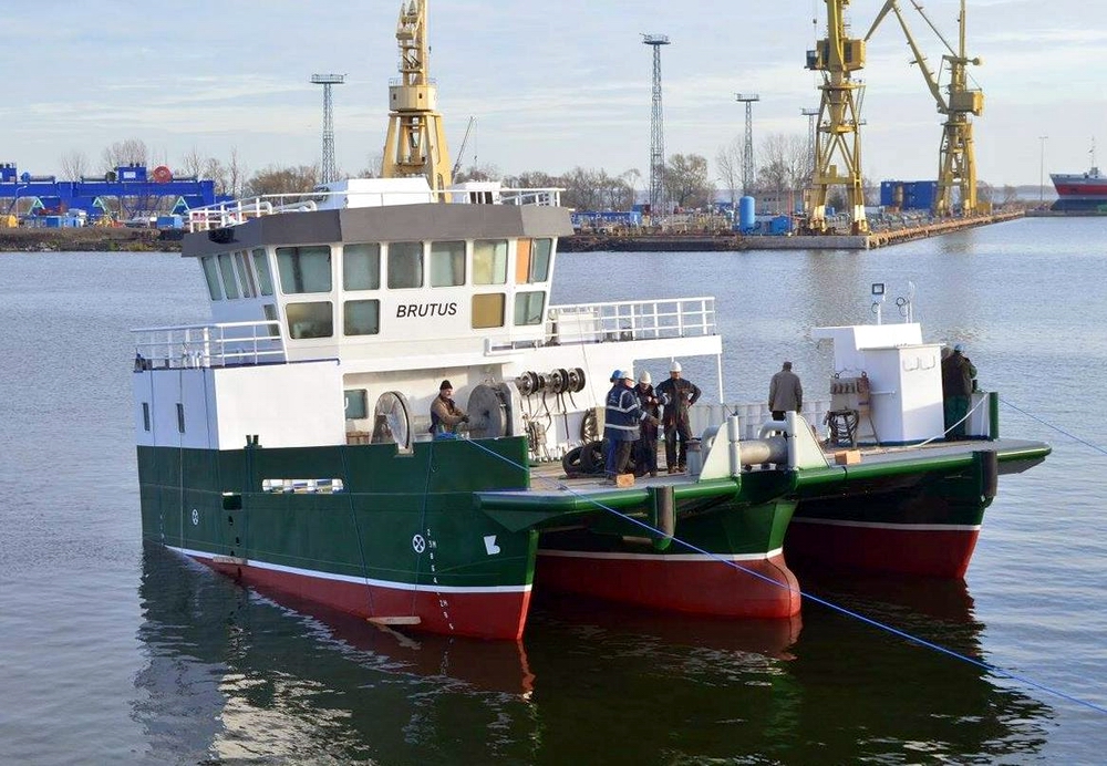 Trimaran Brutus shortly after launching. Photo: PTS Ltd.