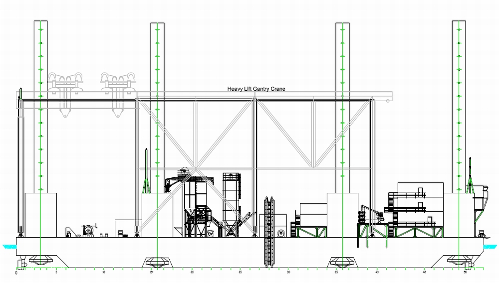 General Arrangement of a new barge to be built by Crist. Fig.: Crist SA