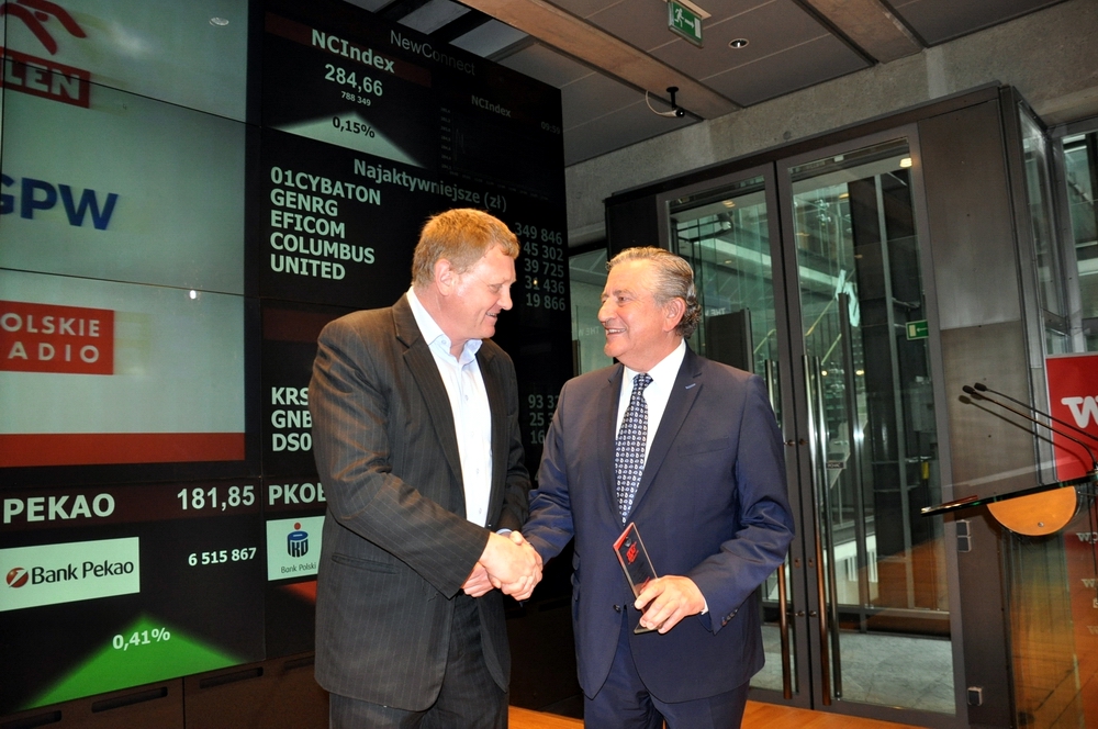 Tomasz Wróblewski, "Wprost" weekly editor in chief (left) and Piotr Soyka, chairman of Remontowa Holding SA. Photo: Grzegorz Landowski