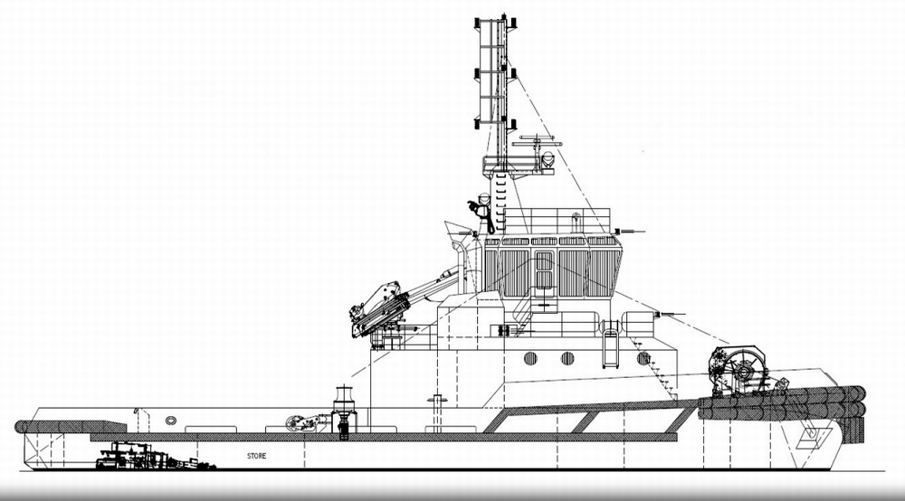 General Arrangement of the Strażak-26 boat.