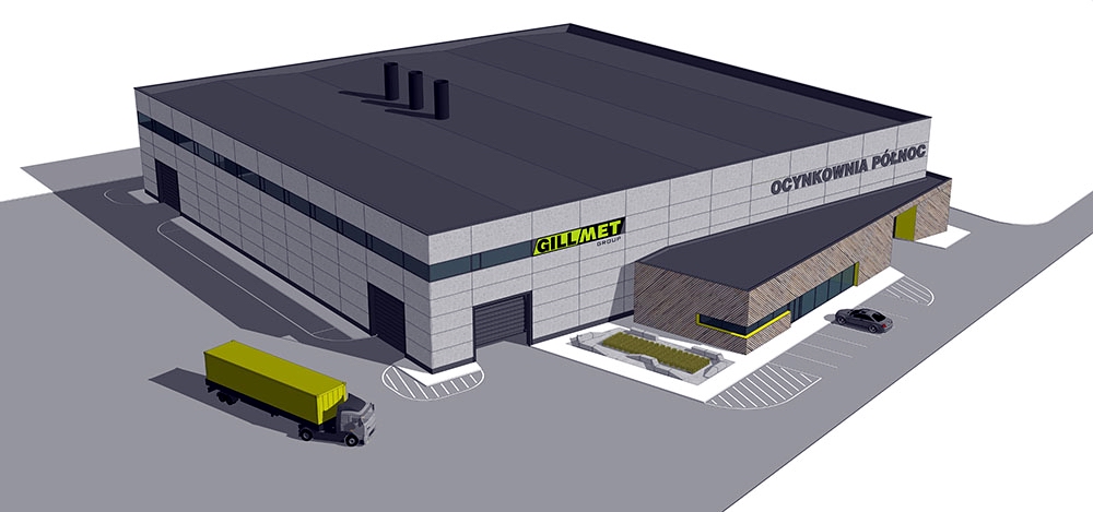 Visualisation of the new zinc coating plant in the Tri-City area. Fig.: Gillmet