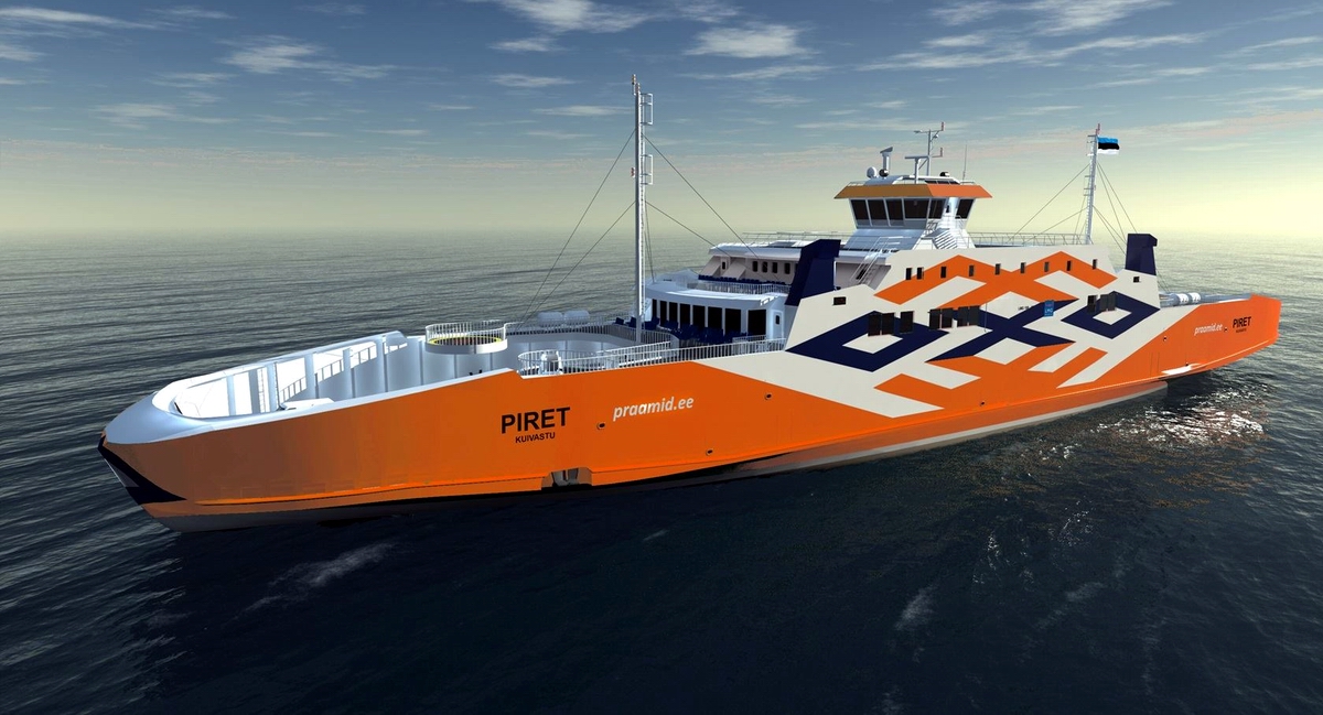 Rendering of the ferry Piret in livery revealed by the Owners on the occasion of launching. Fig.: LMG Marin / Praamid
