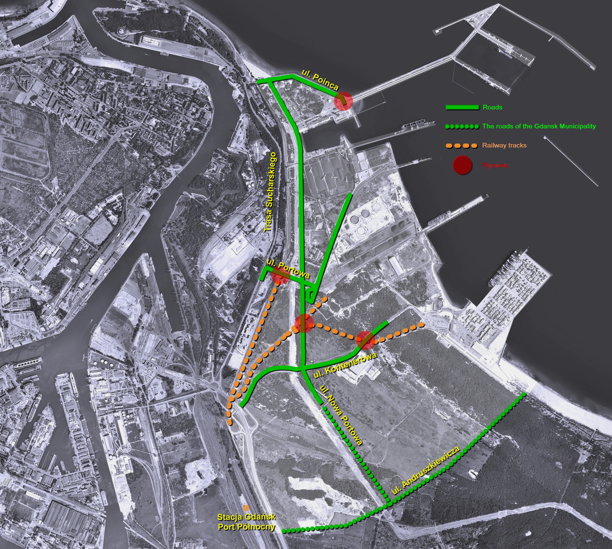 The map of new investments at the Port of Gdansk. Source: Port of Gdansk Authority