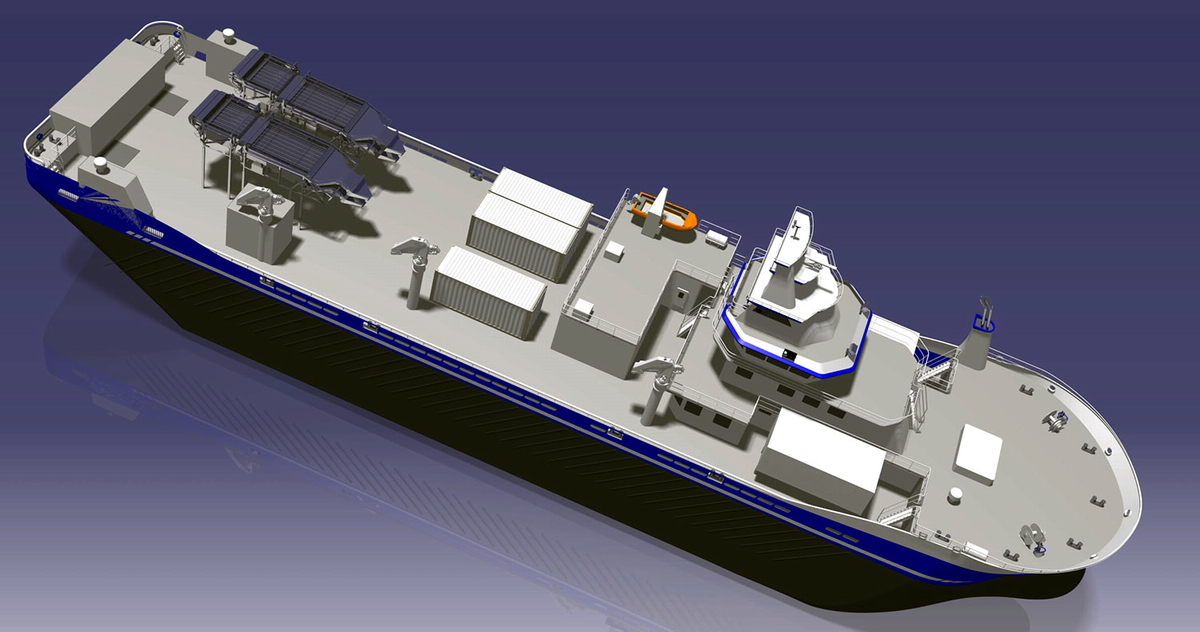 A computer rendering of a new vessel to be built at Crist SA. Illustr.: Courtesy of Crist SA