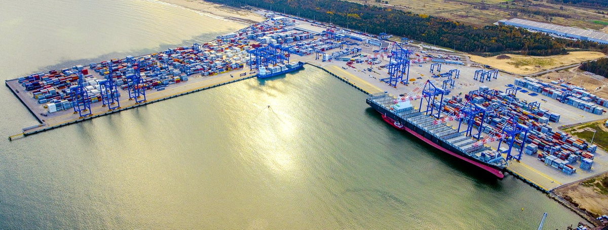 At least 1.27 million TEUs have been handled at Gdansk... Photo: Port of Gdansk