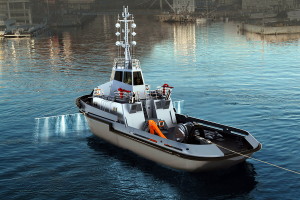 Visualisation of the tug offered by Remontowa Shipbuilding in tender for Polish Navy. Fig.: NED