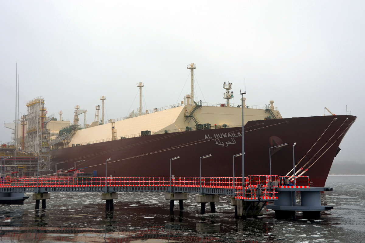 Al Huwaila seen at the Polish LNG Terminal, 21 January 2017. Photo: courtesy of GAZ-SYSTEM SA.