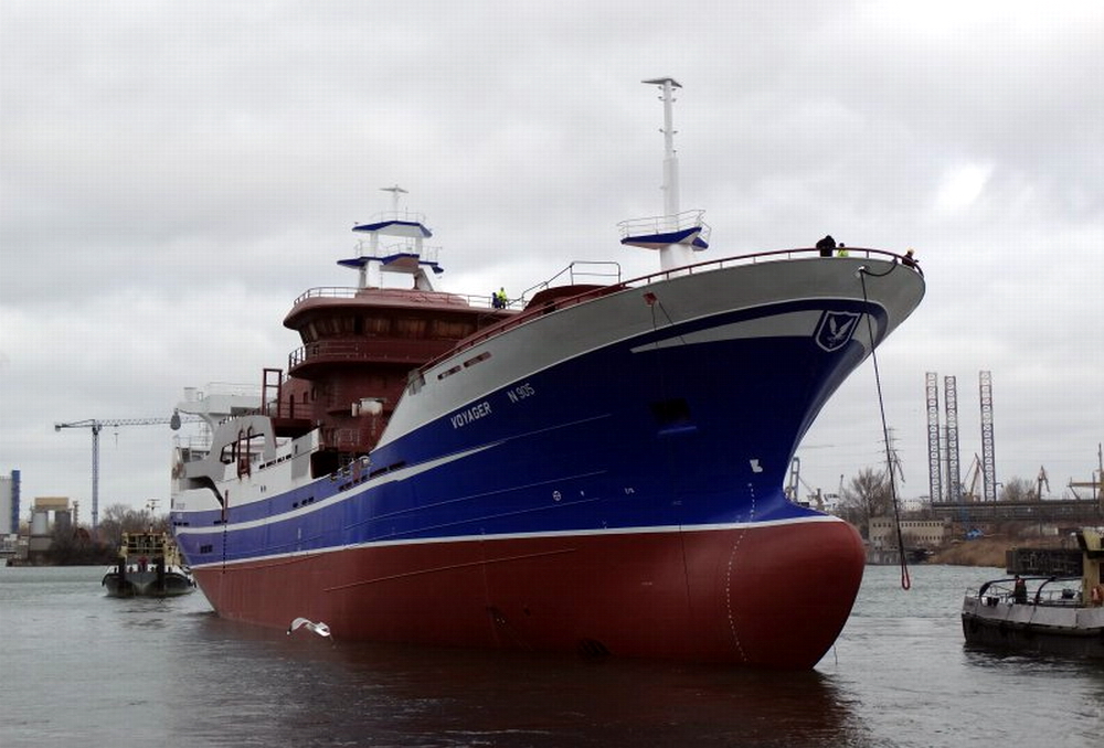 Voyager pelagic trawler launched at Nauta - Poland at Sea