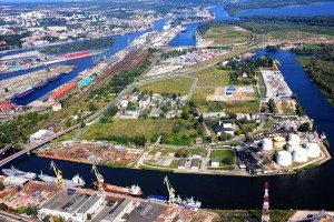 Part of the port of Szczecin