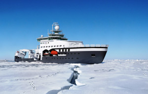 A computer rendering of the Kronprins Haakon icebreaker. Fig.: Rolls Royce Marine