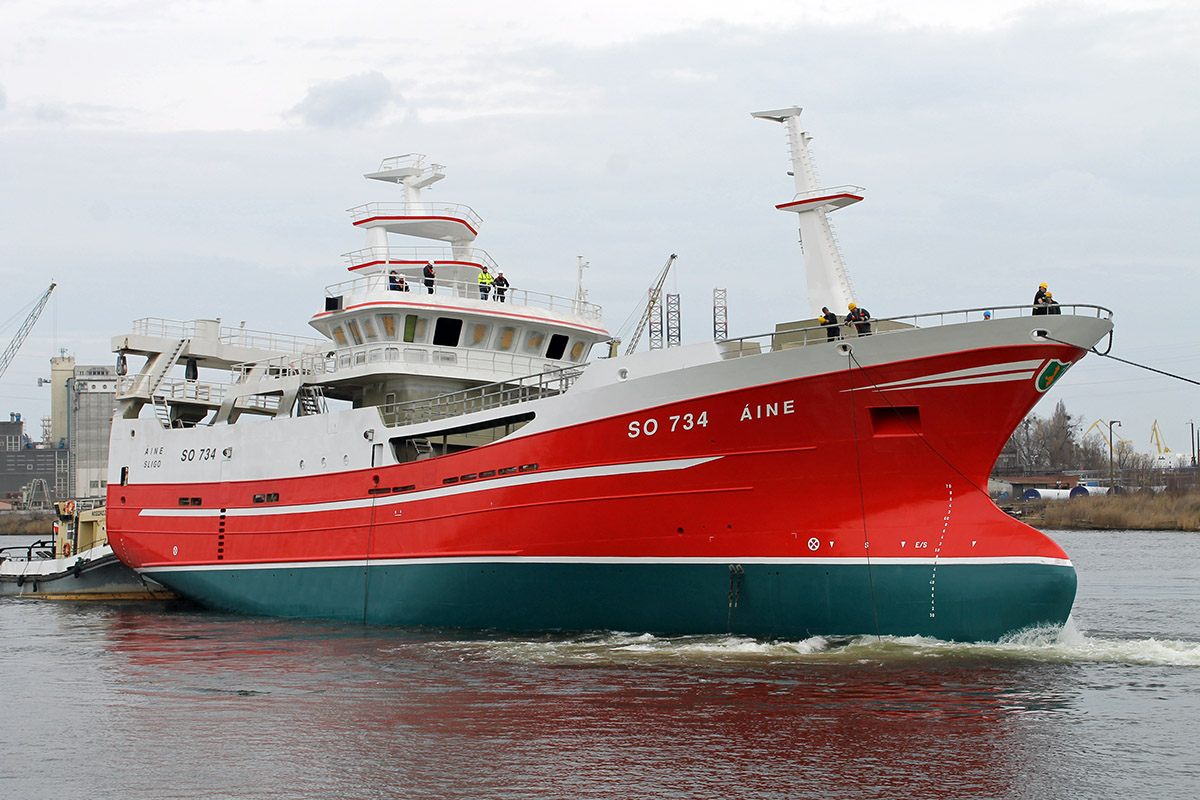 Aine – another partly outfitted fishing vessel launched at Nauta Shiprepair Yard 