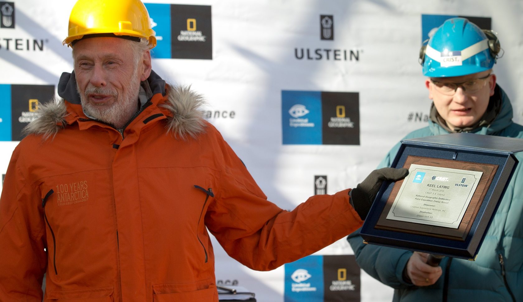 Laying the keel for the National Geographic Endurance polar ship