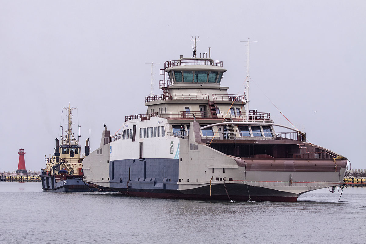 The Lagatun hybrid ferry – as partially outfitted unit – delivered from Montex