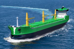LNG fueled Great Lakes bulk carrier concept from NED Project. Fig.: NED Project.