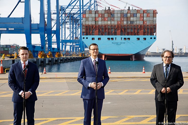 Prime Minister Morawiecki at the Port of Gdansk