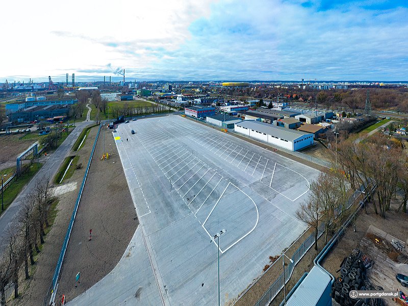 First buffer car park at the Port of Gdansk