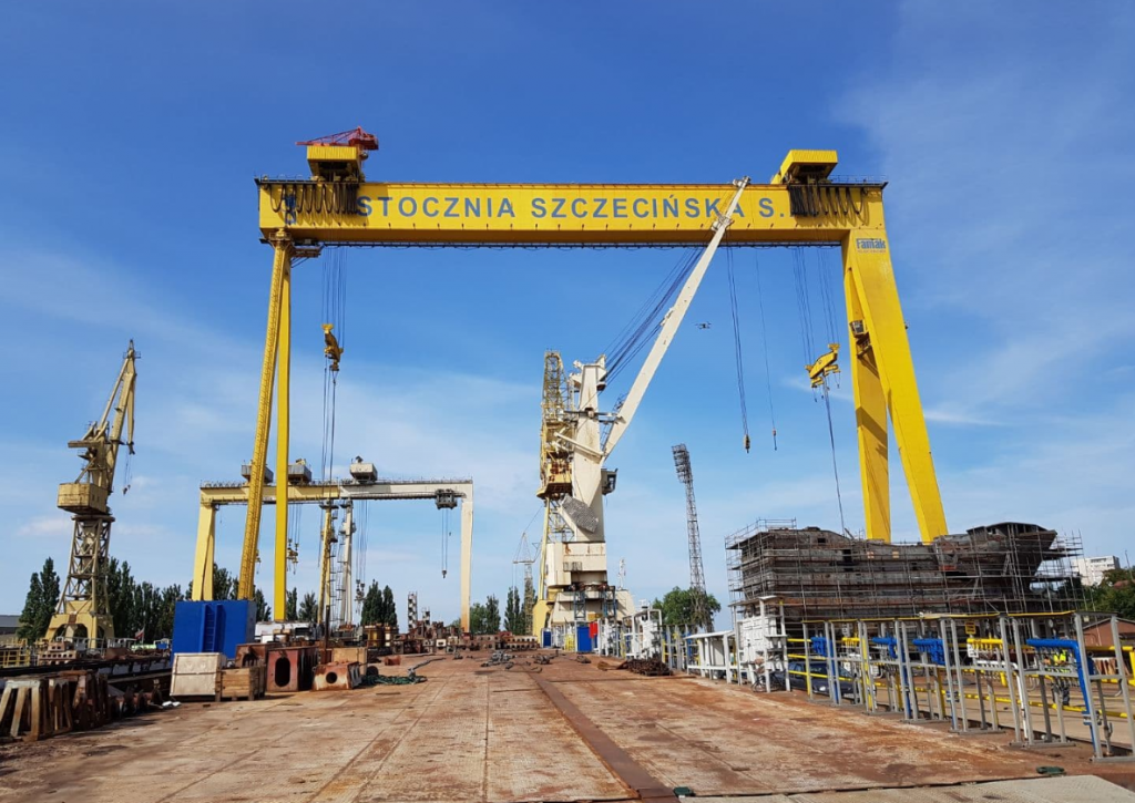Szczecin shipyard. Polish Baltic Shipping