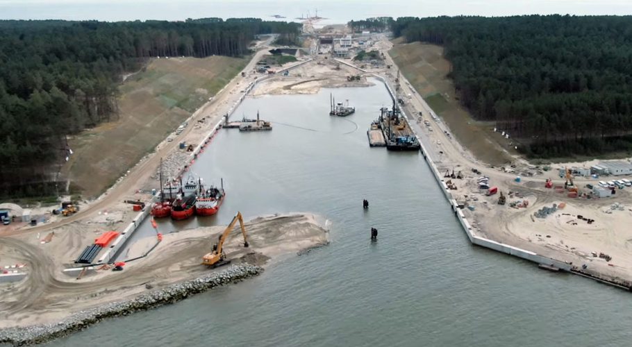 waterway across the Vistula Spit in Poland