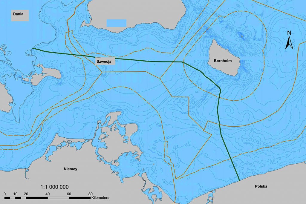 Baltic Pipe gas pipeline - map