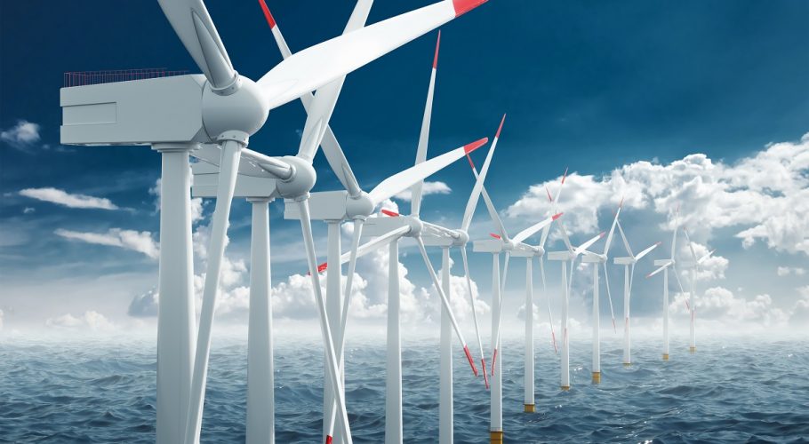 Windmills At Sea Clean Energy