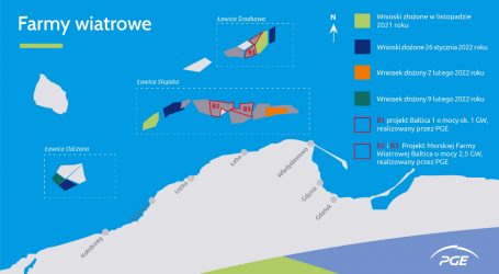 Seven PGE applications on location permits for wind farms in the Baltic Sea