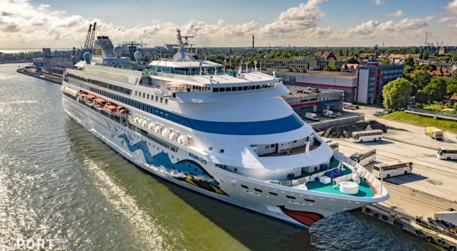 Cruise ship in the Port of Gdansk