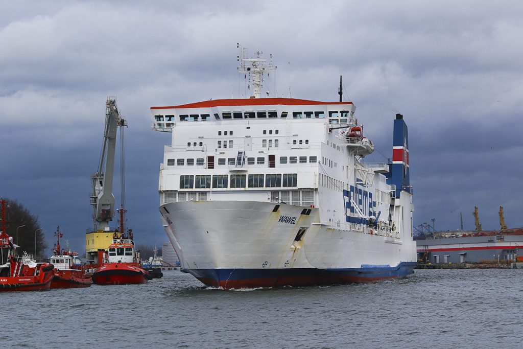 ferry on its way to Sweden