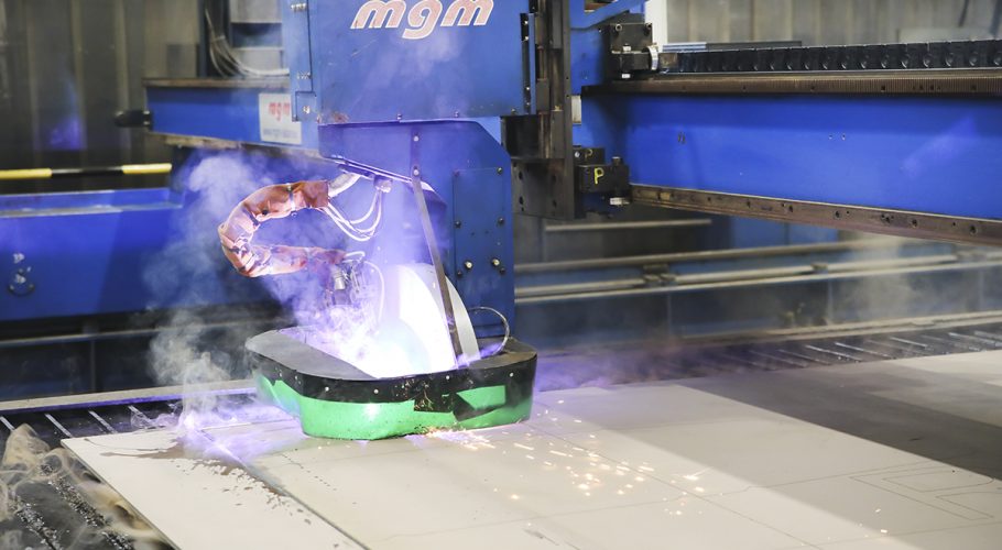 Steel cutting for the construction of the second ro-pax ferry