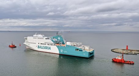 Ex Honfleur ferry in livery of Baleària entered Gdansk