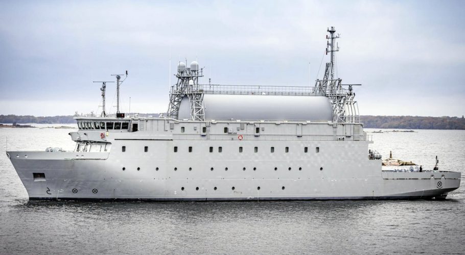 The new SIGINT ship Artemis, delivered by Saab to the Swedish Navy.