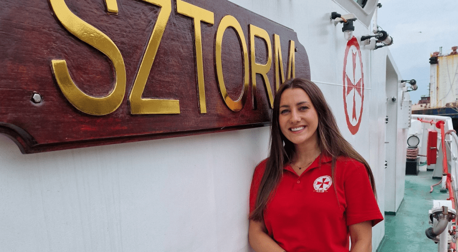 Paulina Wawrzyniak officer in the Maritime Search and Rescue Service