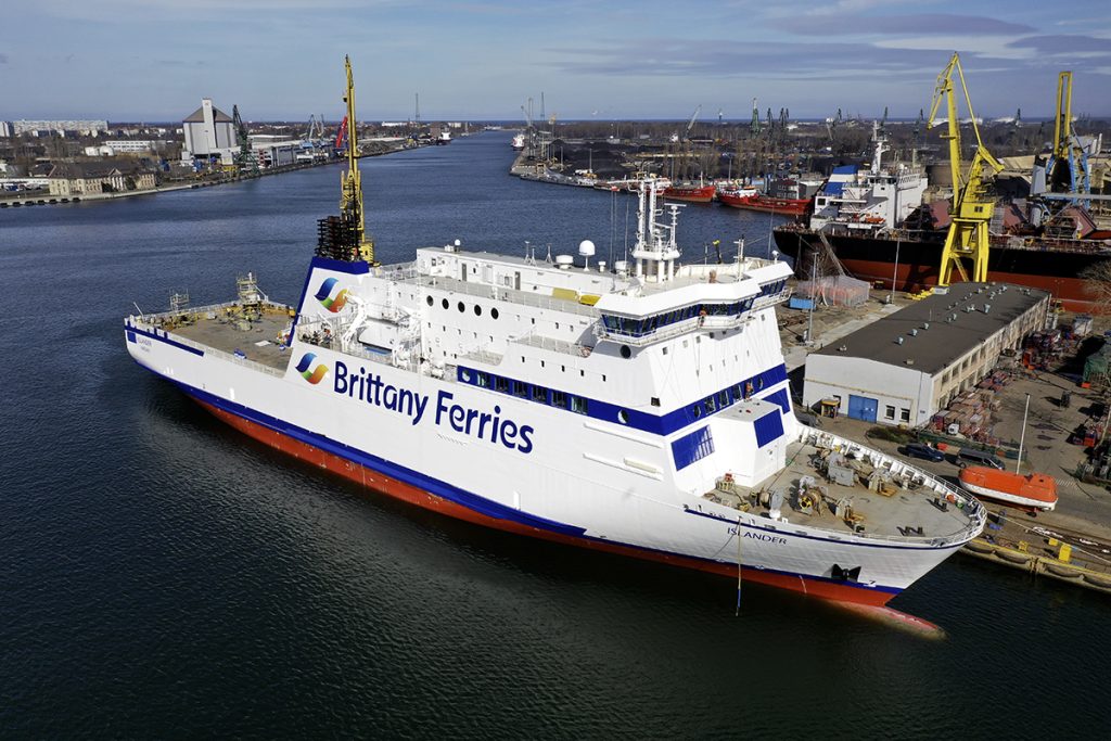 The Islander ferry (ex. Condor Islander) at the J. Piłsudski Repair Yard S.A. in Gdańsk