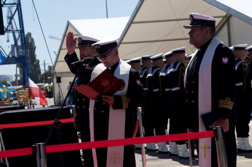 ORP Jerzy Różycki Ceremonially Launched