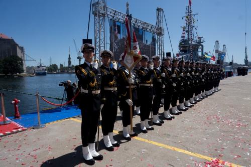 ORP Jerzy Różycki Ceremonially Launched