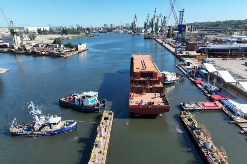 ORP Jerzy Różycki Ceremonially Launched