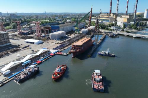 ORP Jerzy Różycki Ceremonially Launched
