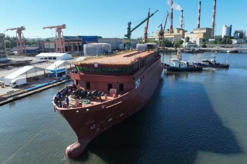 ORP Jerzy Różycki Ceremonially Launched