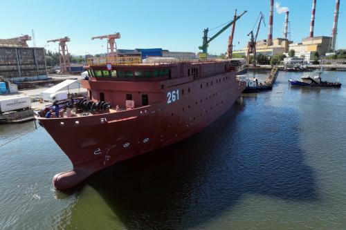 ORP Jerzy Różycki Ceremonially Launched