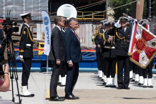 ORP Jerzy Różycki Ceremonially Launched