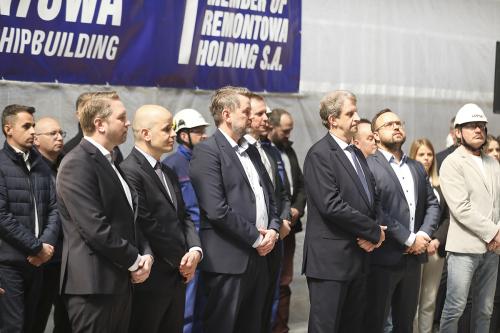 The first steel cutting of a hybrid passenger-car ferry