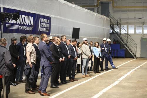 The first steel cutting of a hybrid passenger-car ferry