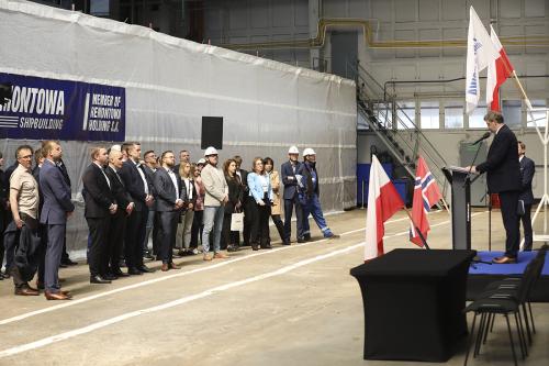 The first steel cutting of a hybrid passenger-car ferry