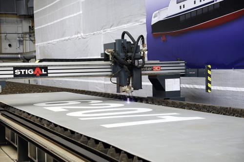 The first steel cutting of a hybrid passenger-car ferry